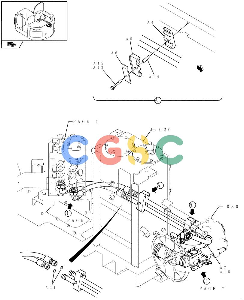 纽荷兰零件查询(E235BSR) - CRAWLER EXCAVATOR (5/07-) (1.050[06]) - PUMP/CONTROL VALVE PIPING New Holland Constructuion