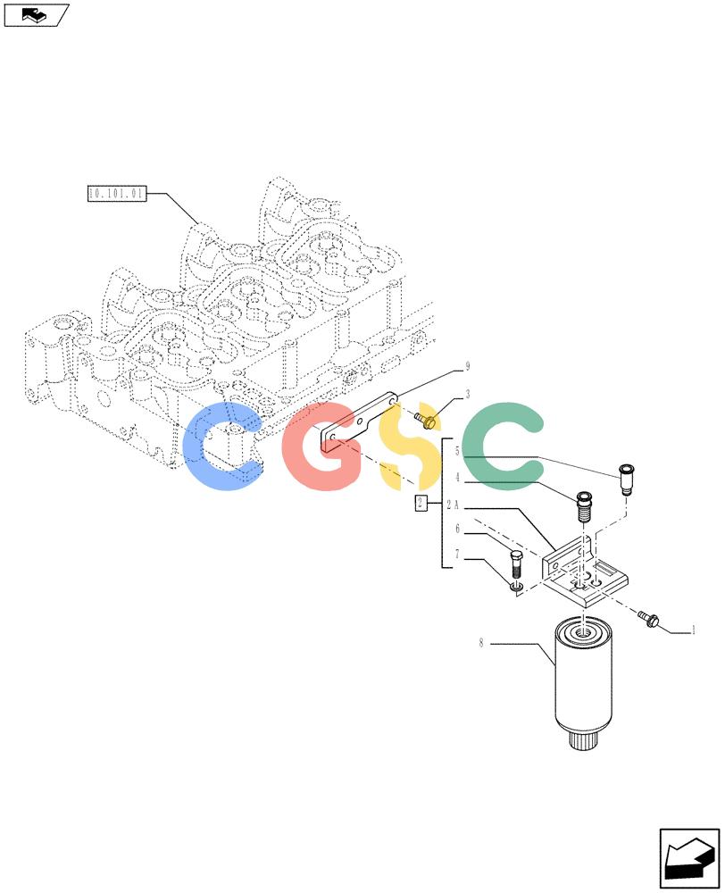 神钢零件查询(F4GE9684R J605) - ENGINE 5801404376 - 84370655 (11/13-) (10.206.01) - FUEL FILTER (84525496) Kobelco