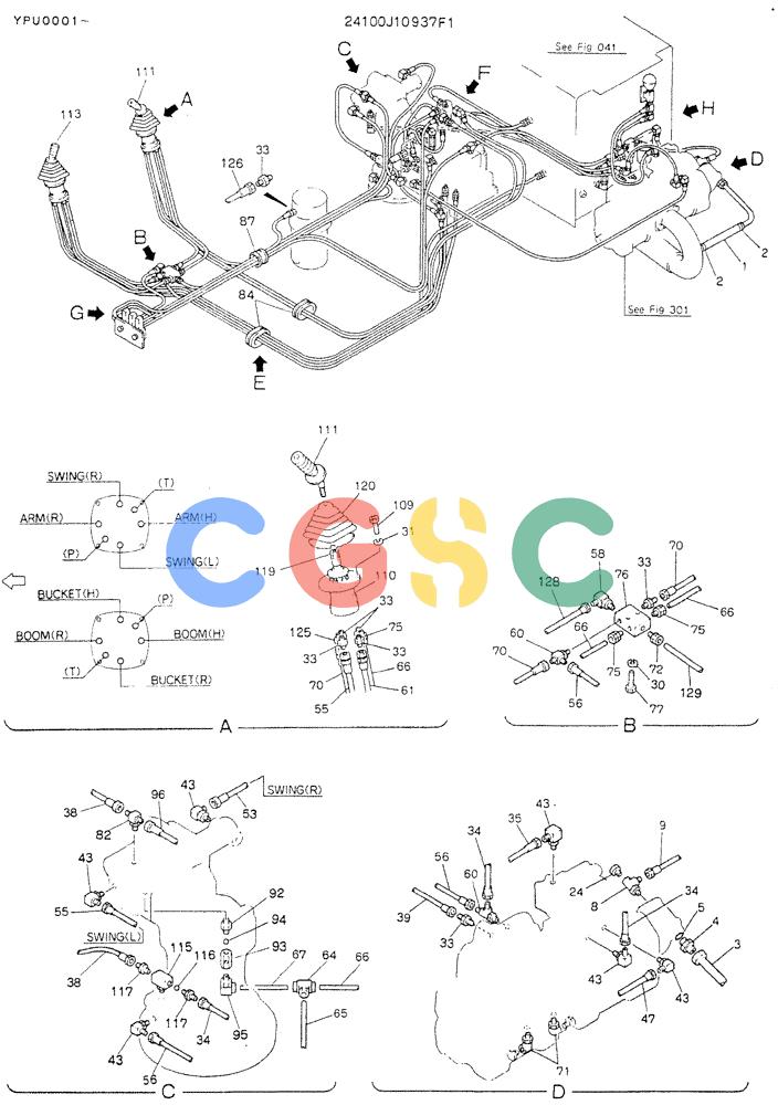 神钢零件查询(K905LC) - MARK II EXCAVATOR ASN YPU00001 (1/87-12/03) (03-002[01]) - REMOTE-CONTROL ASSY Kobelco