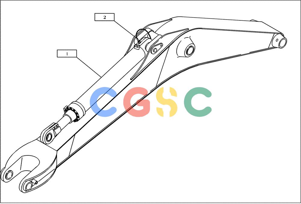 纽荷兰零件查询(EC450) - CRAWLER EXCAVATOR (SN: 750001-UP) (11/99-) (60.160[007]) - HYDRAULIC SYSTEM MONOBLOC BOOM 7,7M (S/N 750018-UP) New Holland Constructuion