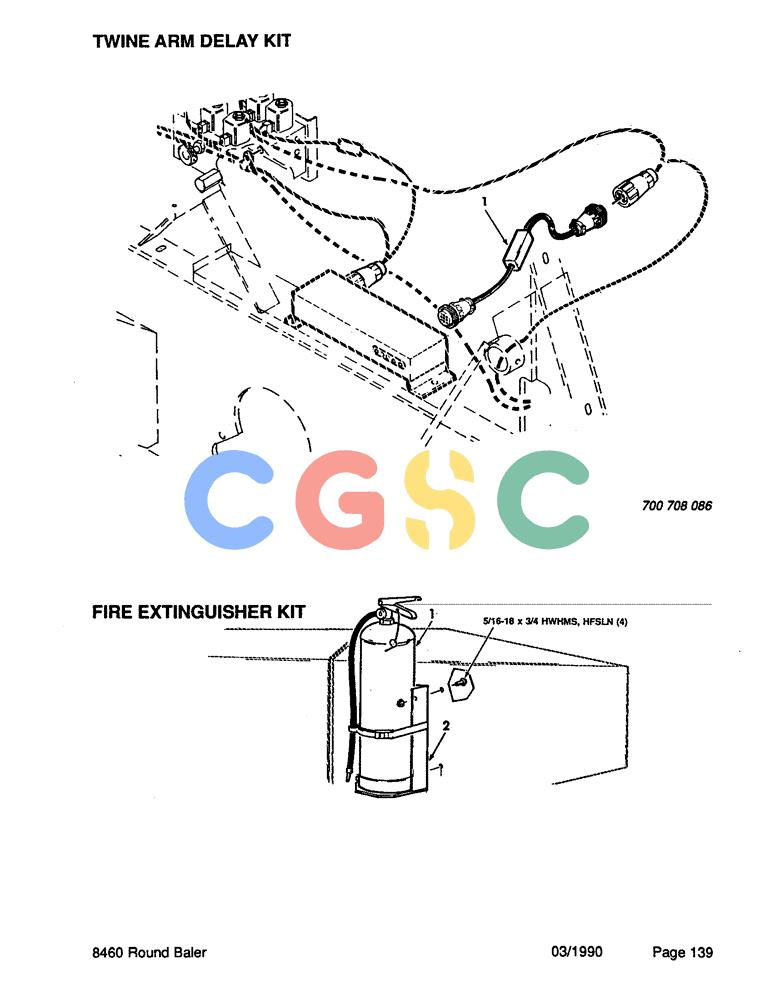 凯斯零件查询(8460) - CASE IH ROUND BALER (BEFORE S/N CFH0057418) (1/88-12/93) (139) - TWINE ARM DELAY KIT Case Agriculture