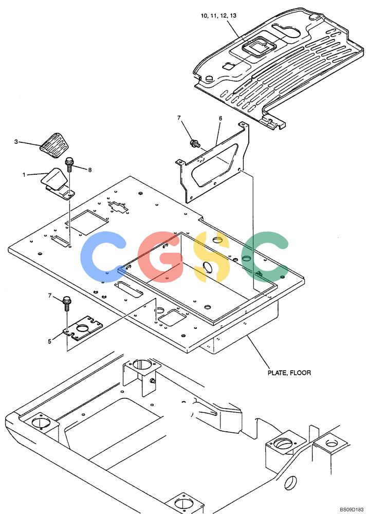 神钢零件查询(NIBBLER) - & BREAKER - SK70SR-1E SHORT RADIUS EXCAVATOR ASN YT02-04001 (4/03-12/04) (06-069[00]) - FLOOR PLATE GROUP, (YT03M00027F2, YT03M00027F3, YT03M00027F4 & YT03M00027F5) Kobelco