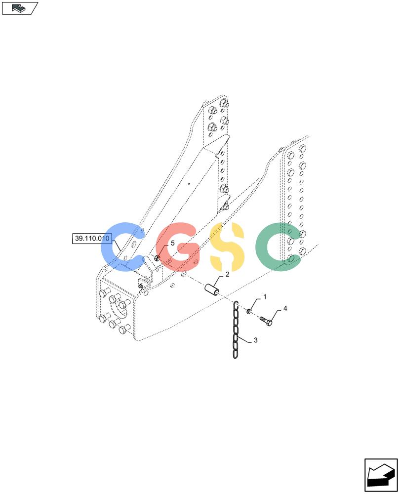凯斯零件查询(LB434S XL) - BALER (11/16-) (39.110.040) - SAFETY CHAIN, NO BRAKES Case Agriculture