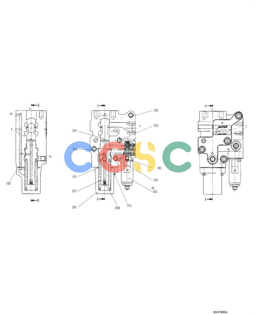 神钢零件查询(SK170-8) - ACERA MARK III EXCAVATOR - TIER 3 (NA) ASN YM04-U1601 - (5/07-12/12) (08-03[00]) - VALVE ASSY, CONTROL (YB30V00018F1) Kobelco