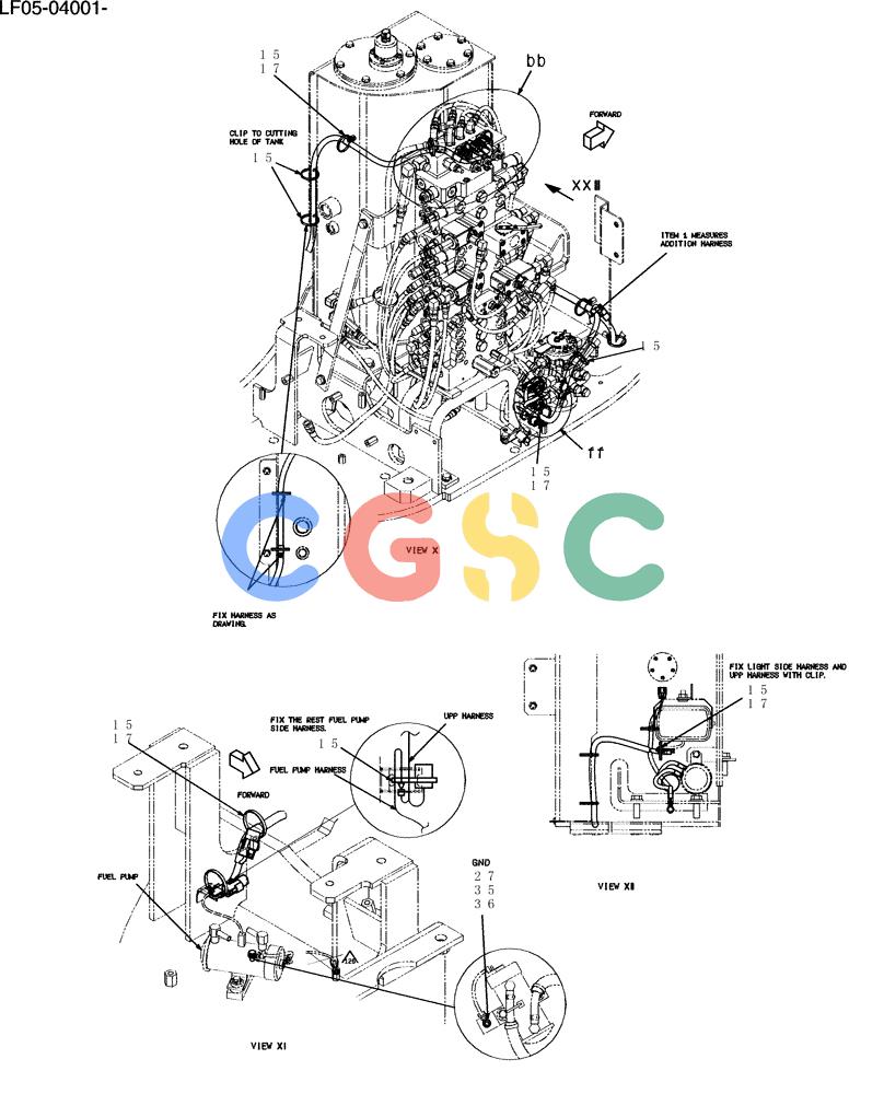 纽荷兰零件查询(E80BMSR) - CRAWLER EXCAVATOR ASN LF05-04001 - (N8TA18060) (310-01[05]) - HARNESS ASSY, UPP New Holland Constructuion