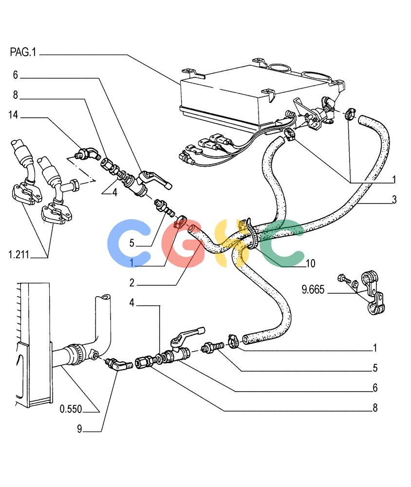 纽荷兰零件查询(FD255) - CRAWLER DOZER (N.A. VERSION) (7/95-) (9.656[02]) - HEATER - PIPING - OPTIONAL CODE 76026239 New Holland Constructuion