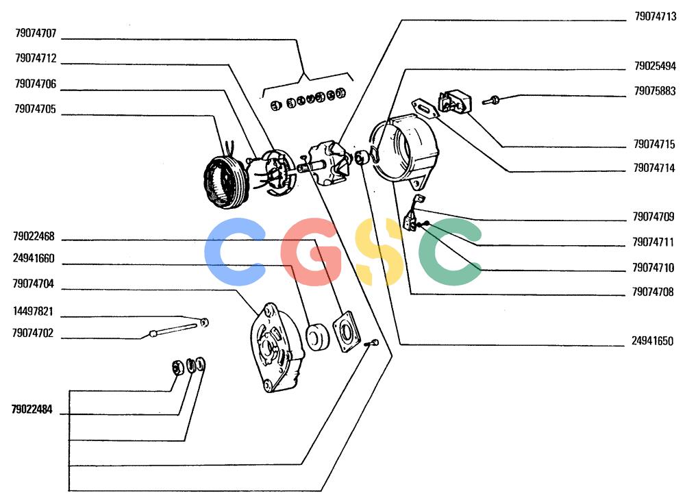 纽荷兰零件查询(FD20) - CRAWLER DOZER (F3.03/1[001]) - ALTERNATOR New Holland Constructuion