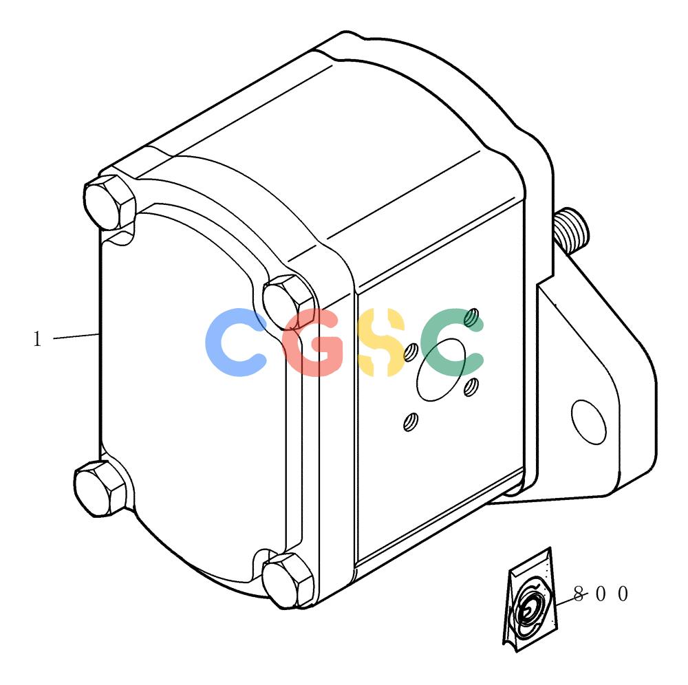 纽荷兰零件查询(EC215) - CRAWLER EXCAVATOR (11/99-) (22.052[001]) - GEAR PUMP (S/N 721501-721501) New Holland Constructuion