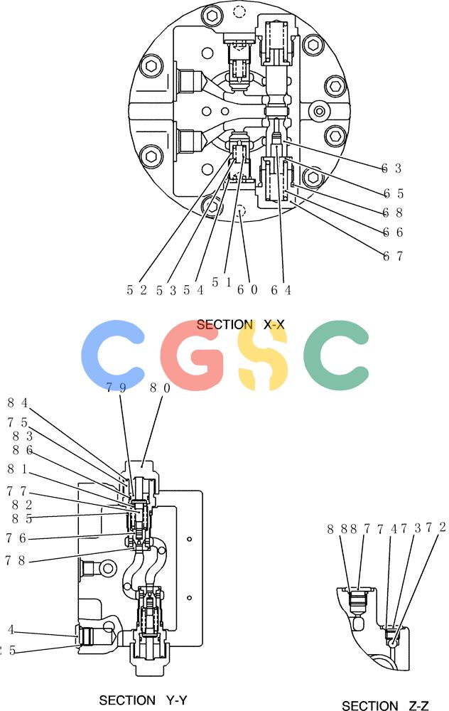 纽荷兰零件查询(E80BMSR) - CRAWLER EXCAVATOR ASN LF05-04001 - (N8TA18060) (HC370[2]) - MOTOR ASSY (PROPELLING) New Holland Constructuion