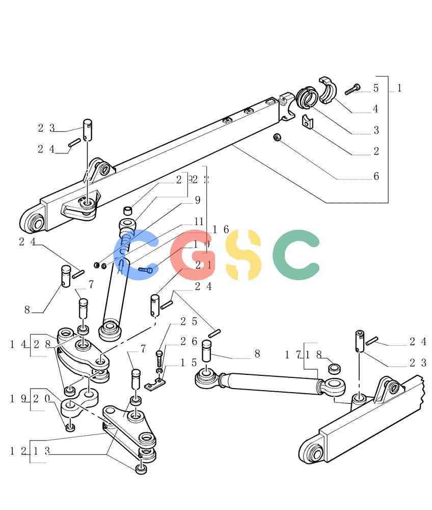 纽荷兰零件查询(DC150.B) - CRAWLER DOZER TIER 2 (3/03-) (9.467[01]) - PUSHBEAMS AND STRUTS (HSU) - CYLINDER - OPTIONAL CODE 774186021 - VERSION(04) New Holland Constructuion