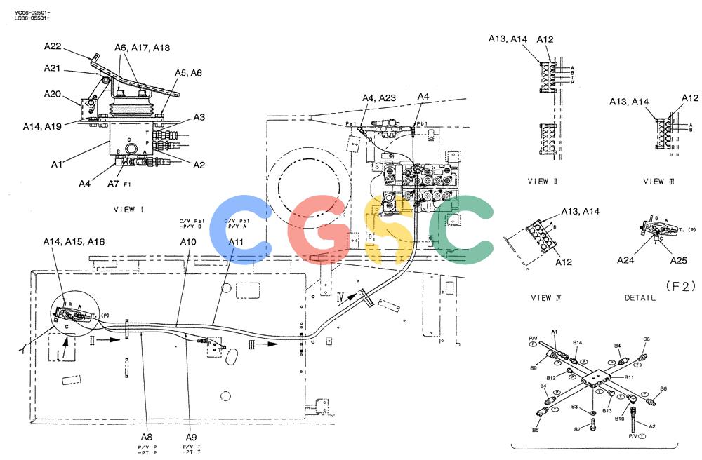 神钢零件查询(BREAKER) - NIBBLER/BREAKER ATTACHMENT - SK330, SK330LC DYNAMIC ACERA EXCAVATOR (9/04-) (01-021) - CONTROL LINES, REMOTE (EXTRA) Kobelco