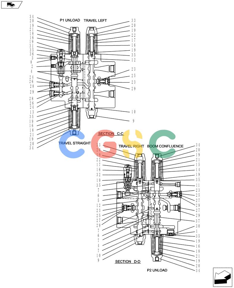神钢零件查询(ED150-2) - BLADE RUNNER EXCAVATOR/DOZER ASN LH01-01001 (1/09-12/12) (01-017[04]) - VALVE INSTALLATION Kobelco