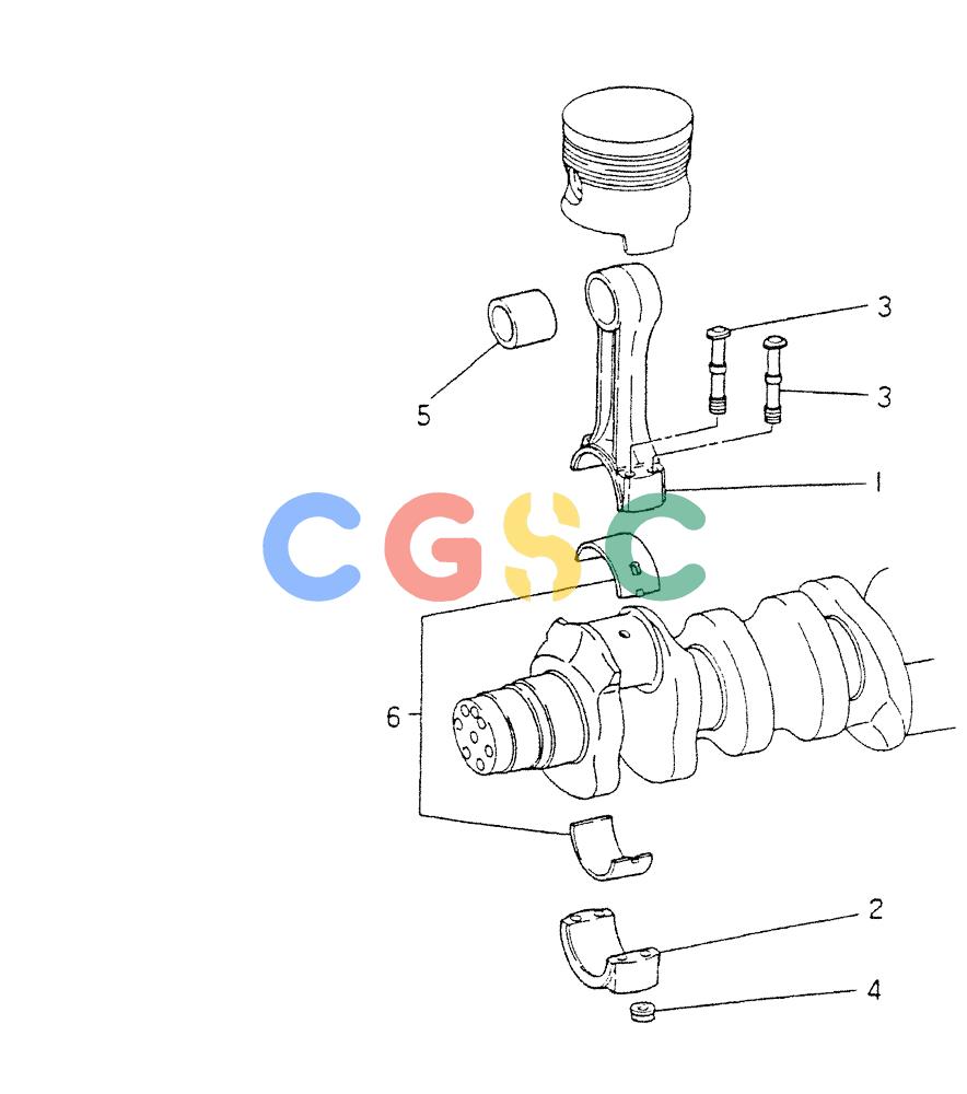 神钢零件查询(6D22-TC) - MITSUBISHI DIESEL ENGINE - K909A, K912A, K916, & K935 (1/76-12/06) (01-008) - CONNECTING ROD & BEARING Kobelco