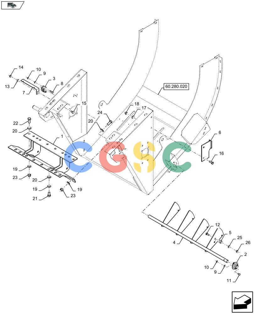 凯斯零件查询(LB434S) - BALER (9/12-) (60.280.030) - FEED CHAMBER, SHAFT Case Agriculture
