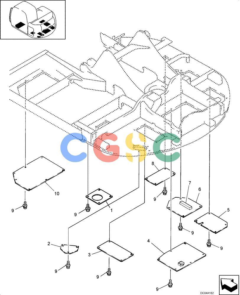 纽荷兰零件查询(EH130) - CRAWLER EXCAVATOR (3/04-) (09 -03[00]) - TURNTABLE - ACCESS COVERS New Holland Constructuion