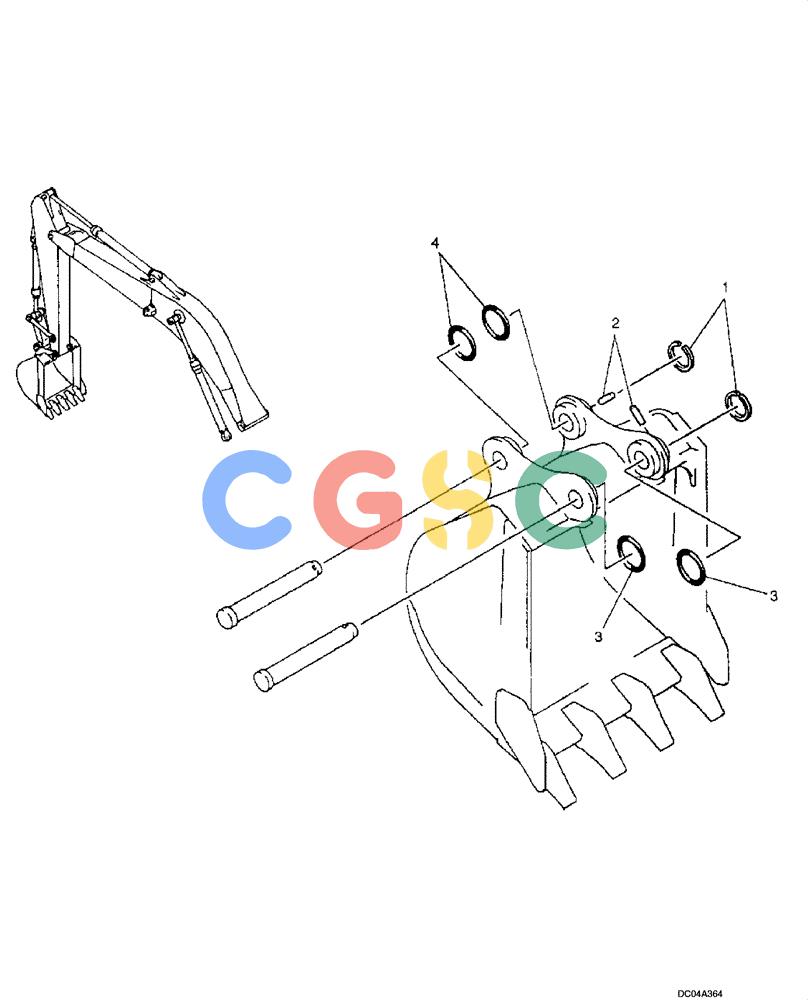 纽荷兰零件查询(E215) - CRAWLER EXCAVATOR (NA) - ASN N6DA21215 (1/06-) (09 -70[00]) - BUCKET- MOUNTING New Holland Constructuion