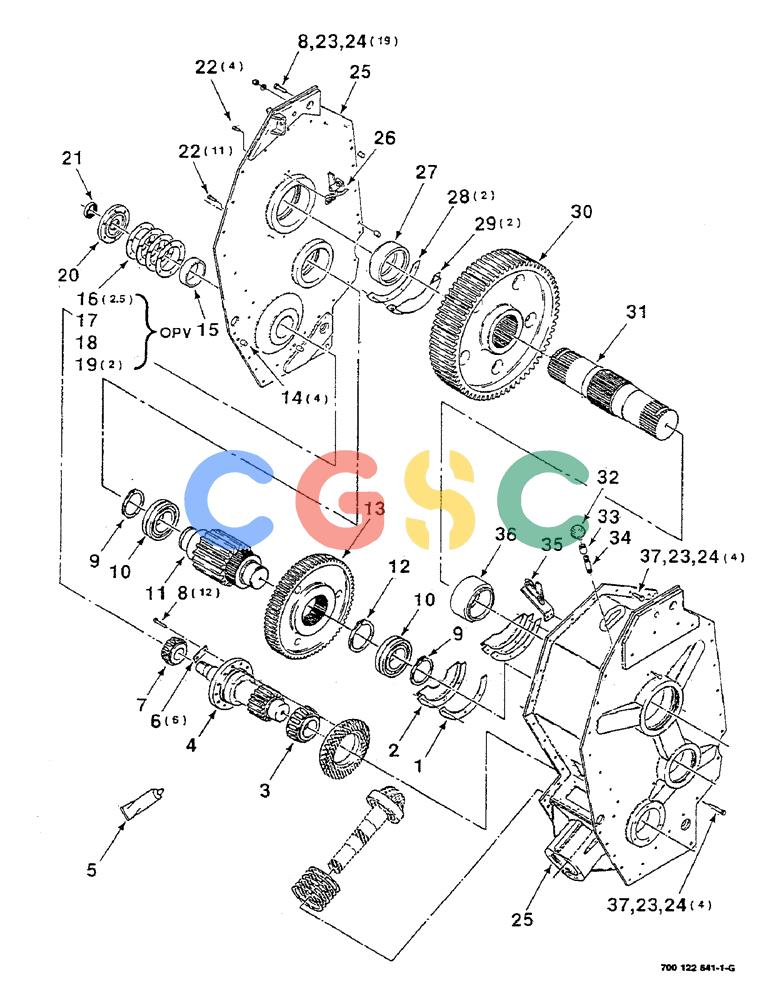 凯斯零件查询(8590) - CASE IH LARGE (4 X 4) RECTANGULAR BALER (NORTH AMERICA) (1/98-12/00) (02-24) - GEARBOX ASSEMBLY, S.N. CDH0139001 THRU CFH0139089 Case Agriculture