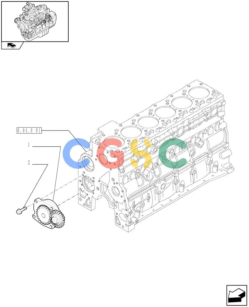 神钢零件查询(F4GE9684R J602) - ENGINE 504360958 - 84159125 (1/08-12/12) (0.30.0) - OIL PUMP - ENGINE (2853590) Kobelco
