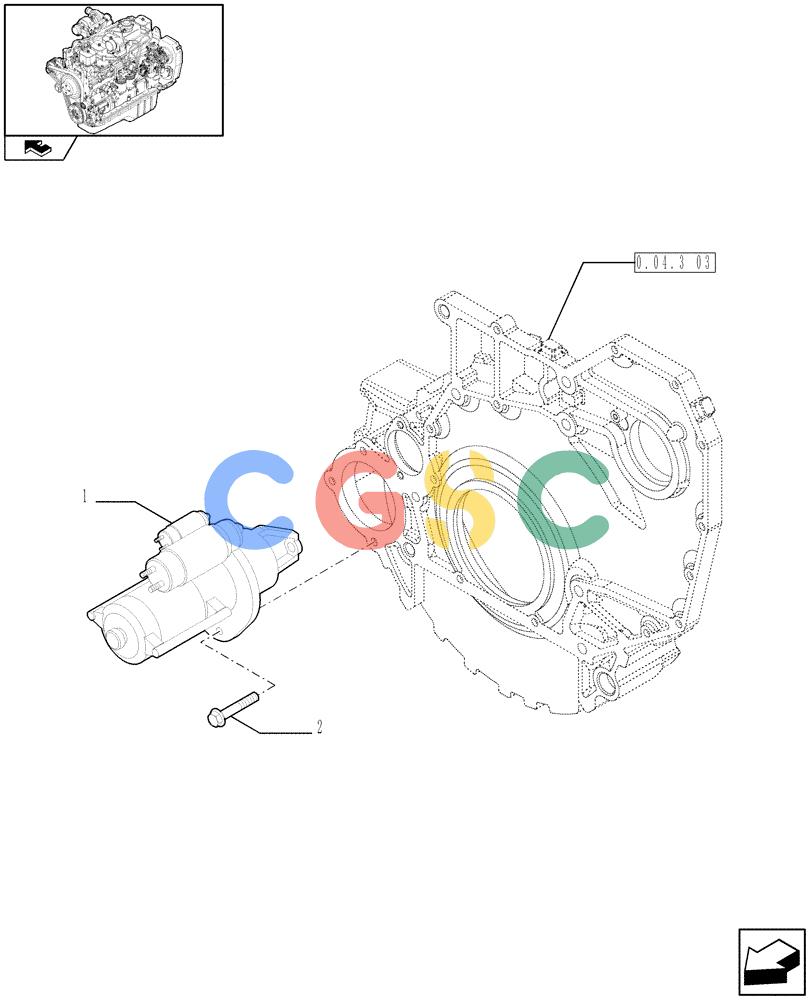 神钢零件查询(F4GE9684R J602) - ENGINE 504360958 - 84159125 (1/08-12/12) (0.36.0) - STARTER MOTOR (2852177 - 2852176) Kobelco