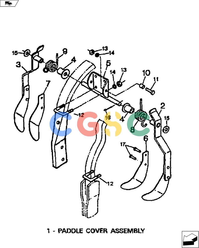 凯斯零件查询(FERTILIZER) - EQUIPMENT - DMI - 1996 (1/96-12/06) (75.200.10) - PADDLE COVER ASSEMBLY Case Agriculture