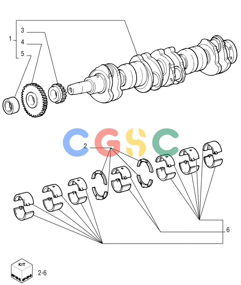 纽荷兰零件查询(FD255) - CRAWLER DOZER (N.A. VERSION) (7/95-) (0.080[01]) - CRANKSHAFT New Holland Constructuion