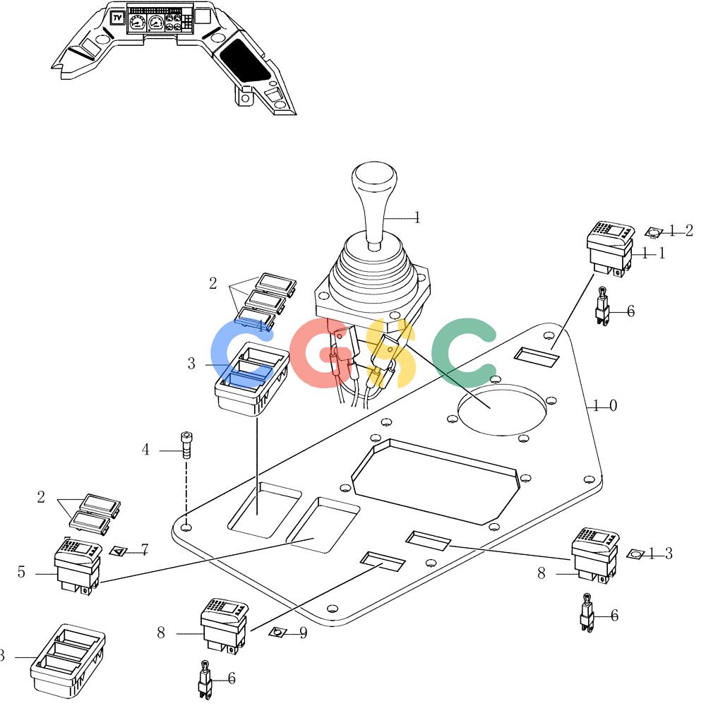 纽荷兰零件查询(AD300) - ARTICULATED DUMP TRUCK (1/01-) (5.652A[20A]) - ROPS CAB - ELECTRIC COMPONENTS New Holland Constructuion
