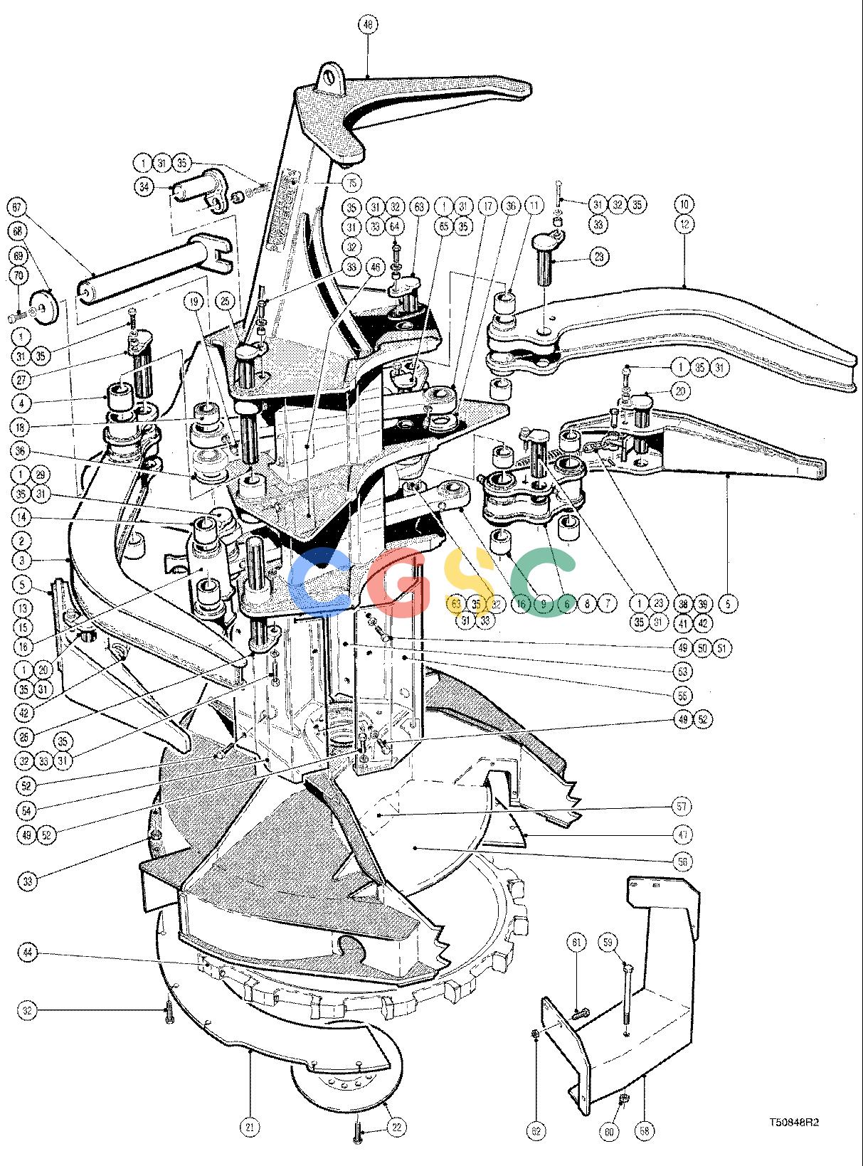 约翰迪尔零件查询TJ2628 - ATTACHMENTS FELLING HEAD 20`` USED WITHOUT WRIST ( 960227 - ) 4534-035/13 [4534-035/13]EPC John Deere online