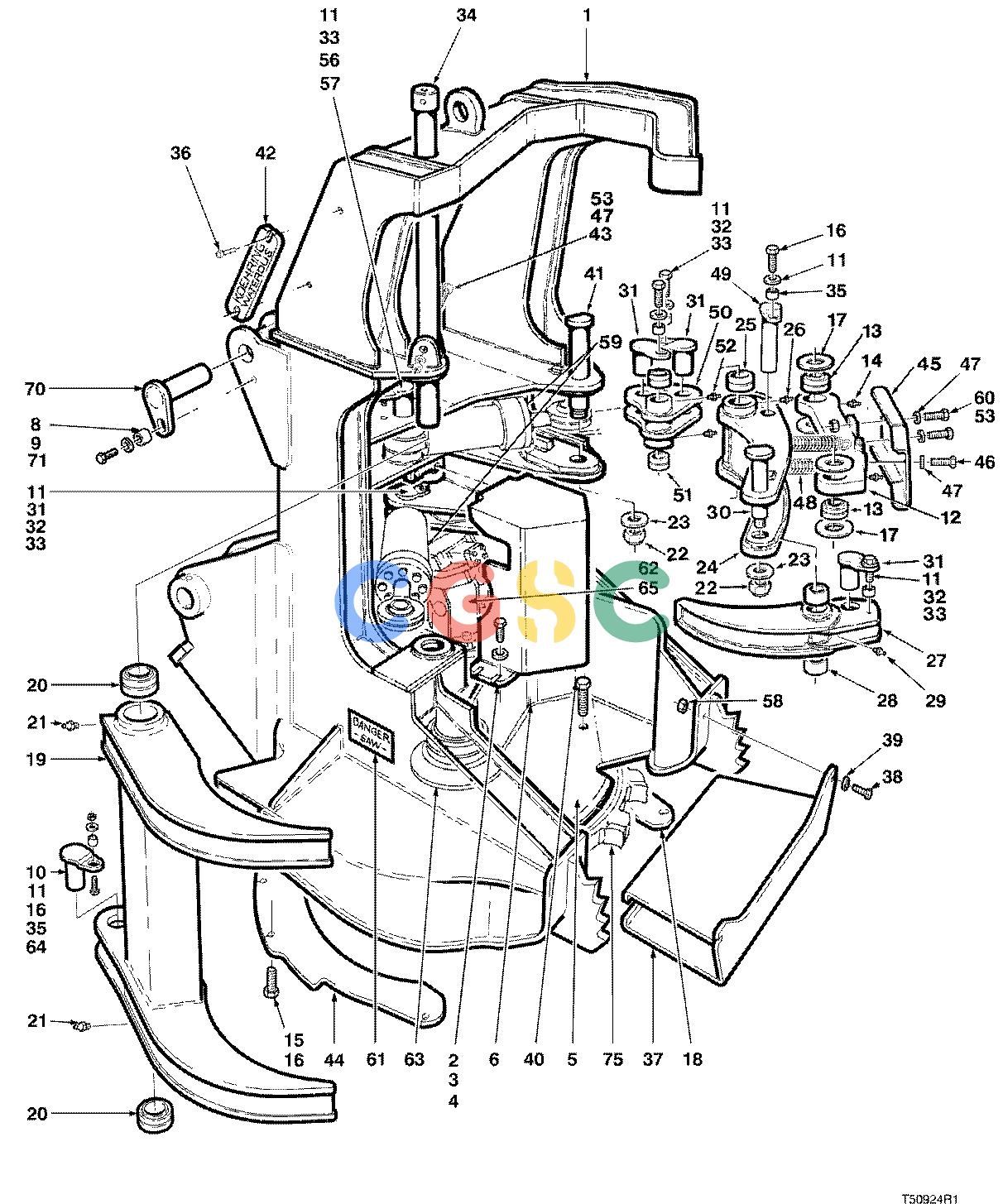约翰迪尔零件查询HAX511 - ATTACHMENTS FELLING HEAD 18`` ( 960583 - ) 4534-044/13 [4534-044/13]EPC John Deere online