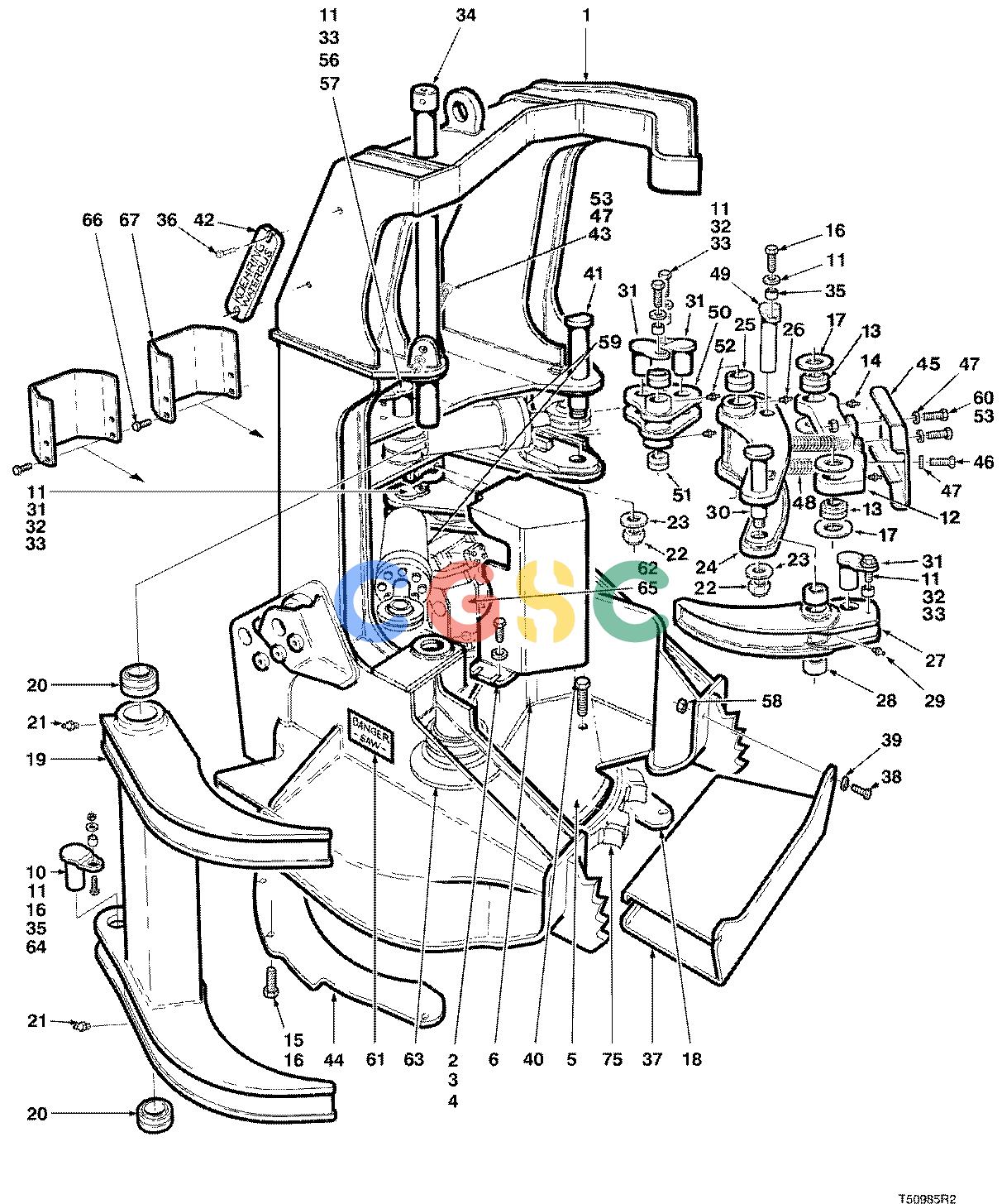 约翰迪尔零件查询BELL - ATTACHMENTS SAW GUARD 18`` HEAD ( 68166 - ) 4534-045/10 [4534-045/10]EPC John Deere online