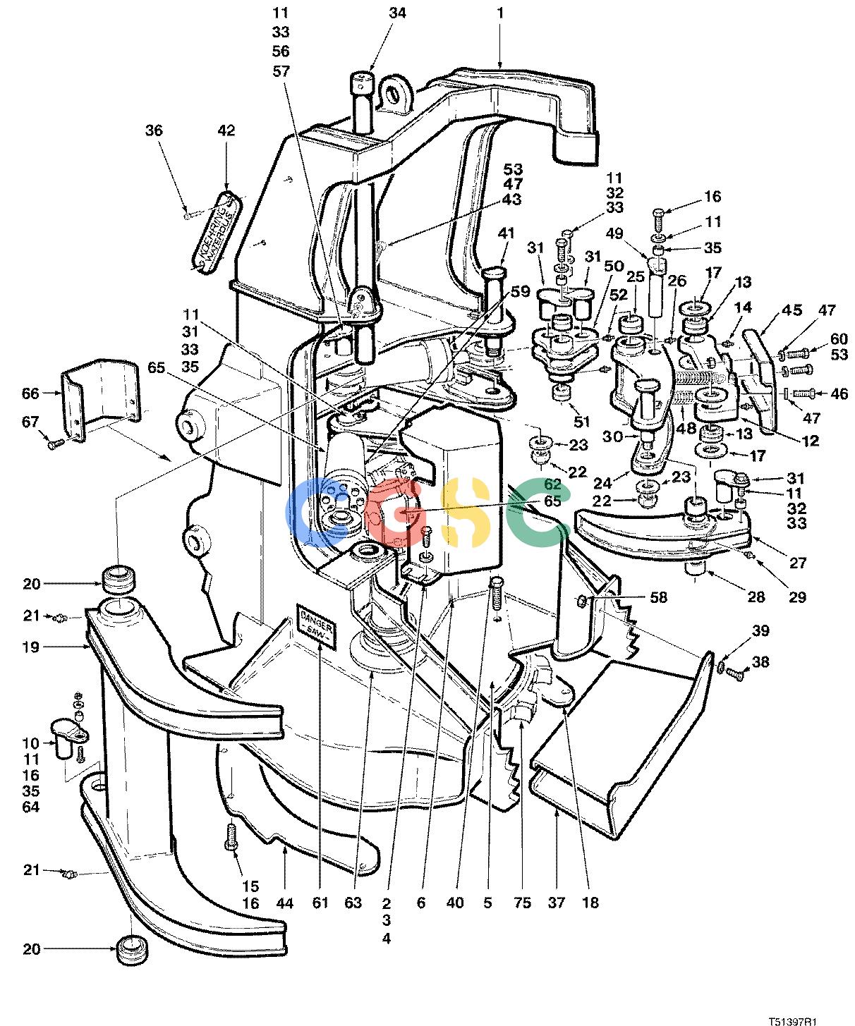 约翰迪尔零件查询HAX321 - ATTACHMENTS SAW GUARD 18`` HEAD ( 960803 - ) 4534-046/10 [4534-046/10]EPC John Deere online