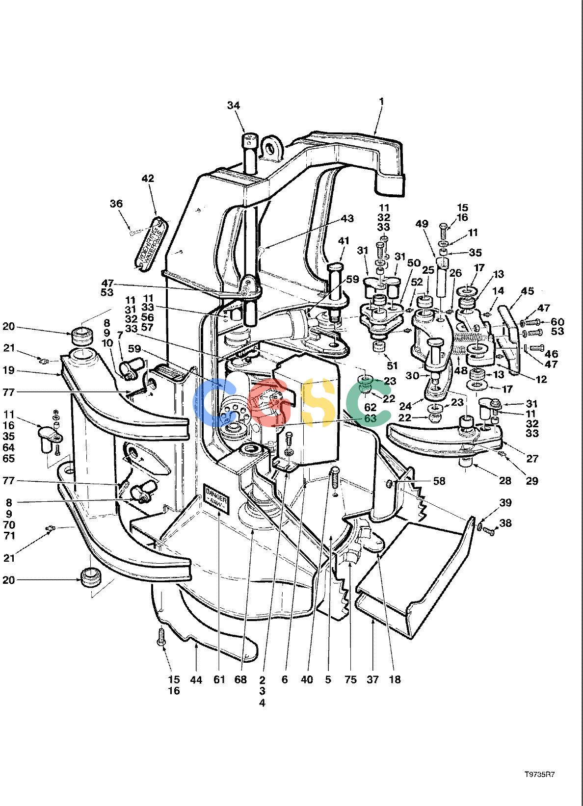 约翰迪尔零件查询VAL503 - ATTACHMENTS SAW GUARD 18`` HEAD ( 68110 - ) 4534-036/10 [4534-036/10]EPC John Deere online