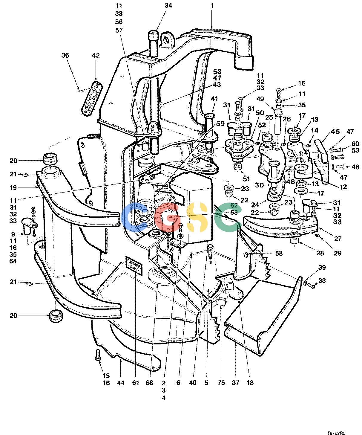 约翰迪尔零件查询FR4000 - ATTACHMENTS SAW GUARD 18`` HEAD ( 68110 - ) 4534-038/10 [4534-038/10]EPC John Deere online