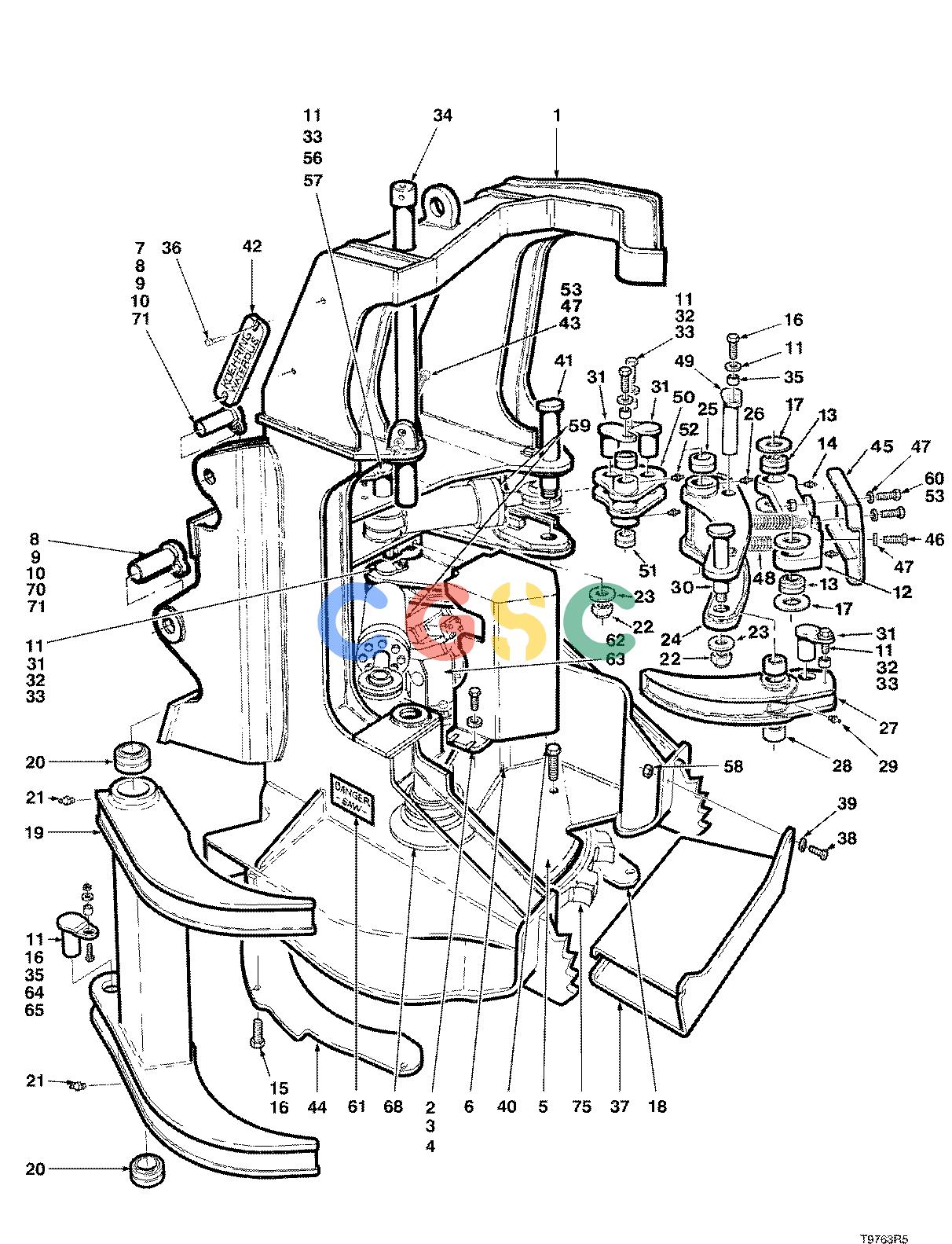 约翰迪尔零件查询JD643D - ATTACHMENTS FELLING HEAD 18`` ( 68110 - ) 4534-040/10 [4534-040/10]EPC John Deere online
