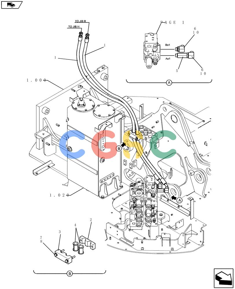 纽荷兰零件查询(E235BSR) - CRAWLER EXCAVATOR (5/07-) (1.052[07]) - PUMP/CONTROL VALVE PIPING - 2-PIECE BOOM New Holland Constructuion