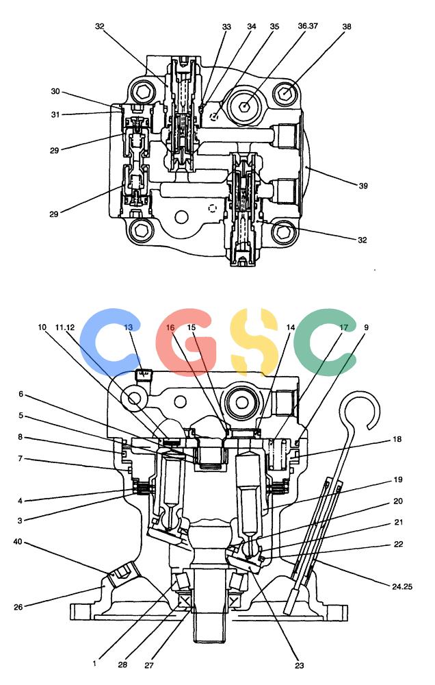 纽荷兰零件查询(E70) - MIDI CRAWLER EXCAVATOR (NA) (1/06-) (149) - MOTOR ASSEMBLY (SWING) New Holland Constructuion