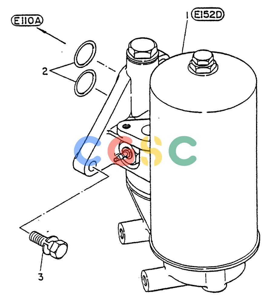 神钢零件查询(FD6(T)14) - NISSAN DIESEL ENGINE ASN 050001 - LK400 & LK500A (1/06-12/06) (04-003[02]) - FILTER-OIL (FITTING PARTS) "FULL FLOW" Kobelco