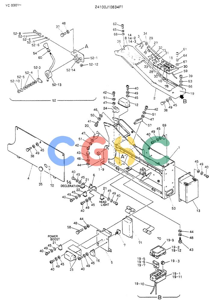 神钢零件查询(K912LC) - MARK II EXCAVATOR ASN YC0301-0737 (1/88-12/03) (05-009) - PANEL ASSY, INST Kobelco