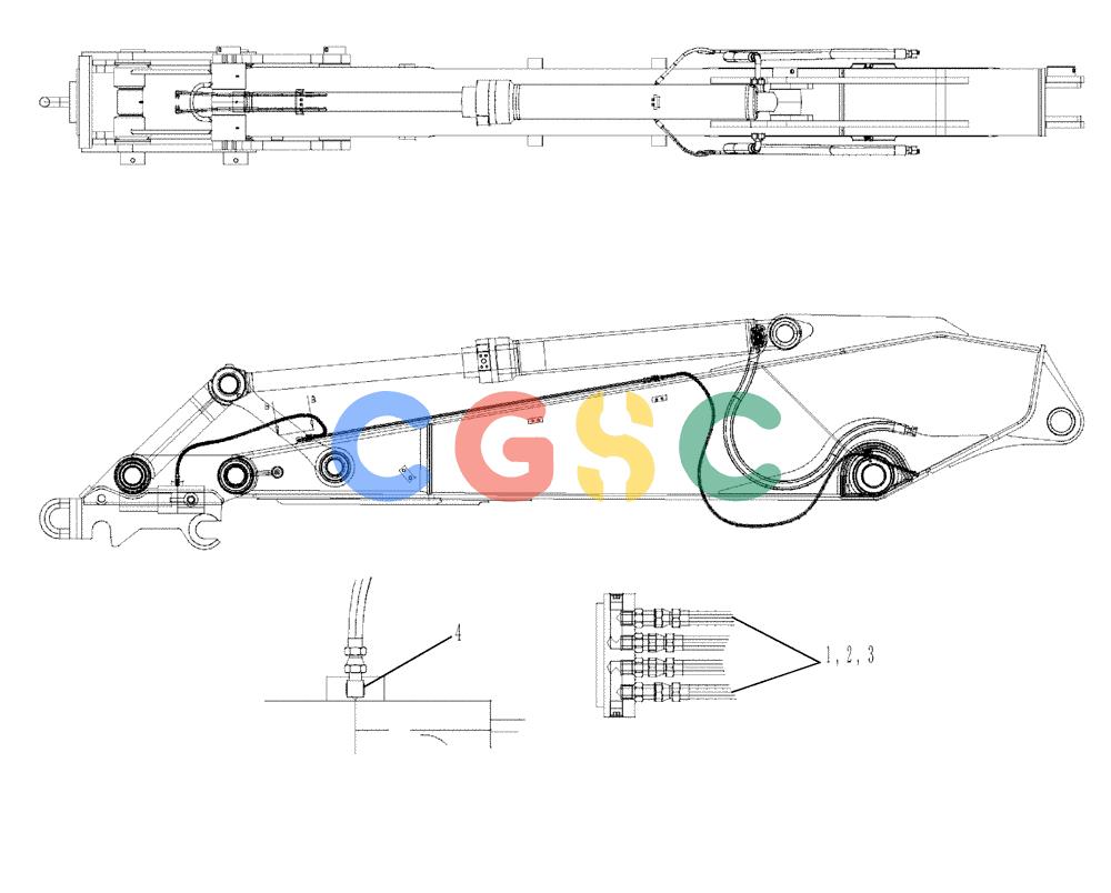 神钢零件查询(SK170-8) - ACERA MARK III EXCAVATOR - TIER 3 (NA) ASN YM04-U1601 - (5/07-12/12) (03-11[06]) - HYDRAULIC LINE JRB Kobelco