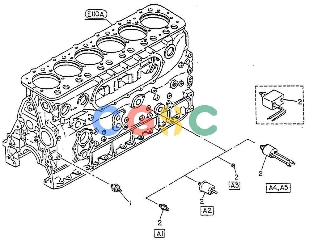 神钢零件查询(FD6(T)14) - NISSAN DIESEL ENGINE ASN 050001 - LK400 & LK500A (1/06-12/06) (04-006) - OIL PRESSURE & CONNECTOR Kobelco