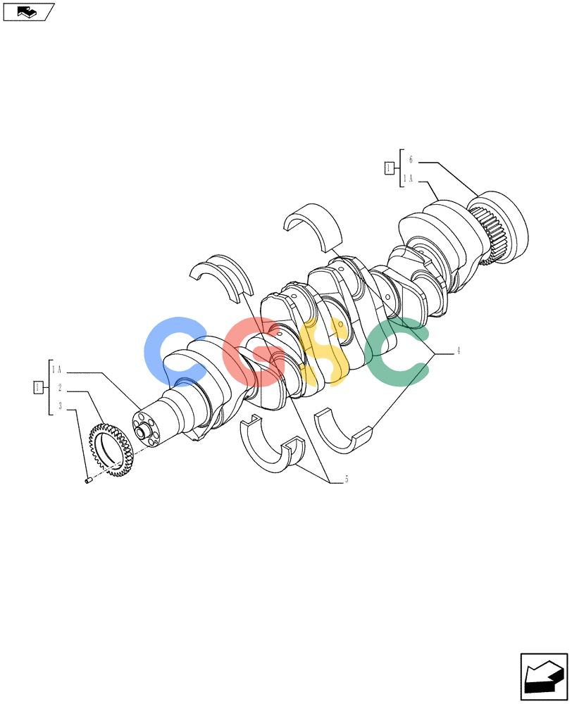神钢零件查询(F4GE9684R J605) - ENGINE 5801404376 - 84370655 (11/13-) (10.103.01) - SHORT BLOCK - CRANKSHAFT (2852304) Kobelco