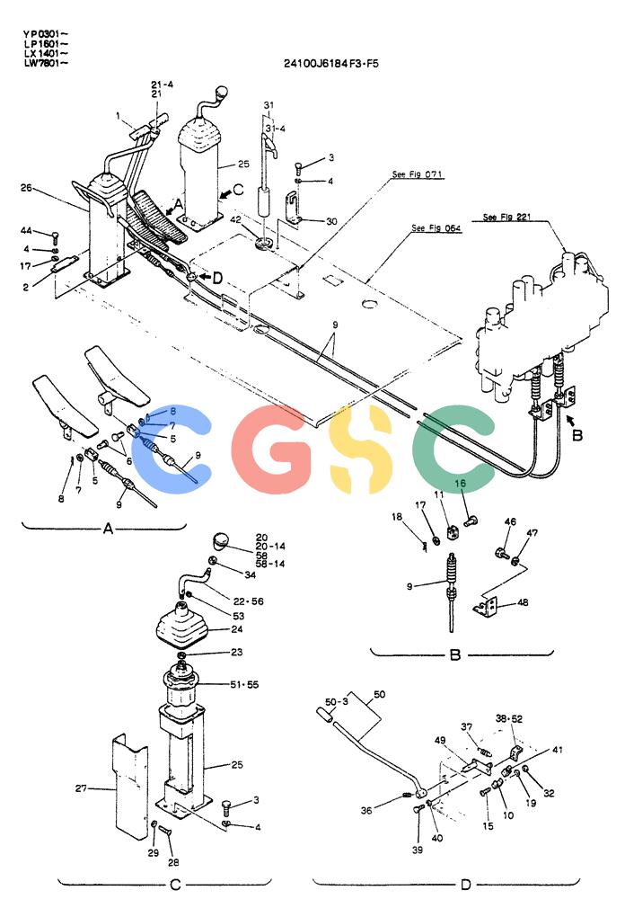 神钢零件查询(K905ALC) - EXCAVATOR ASN YP0301 (1/86-12/03) (03-003) - CONTROL ASSY (MULTI) Kobelco