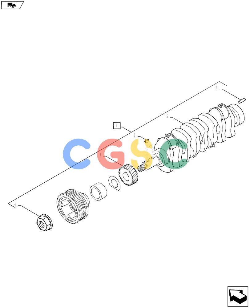 纽荷兰零件查询(E135BSRLC) - CRAWLER EXCAVATOR ASN YH06-08001 (08-013[00]) - CRANKSHAFT New Holland Constructuion
