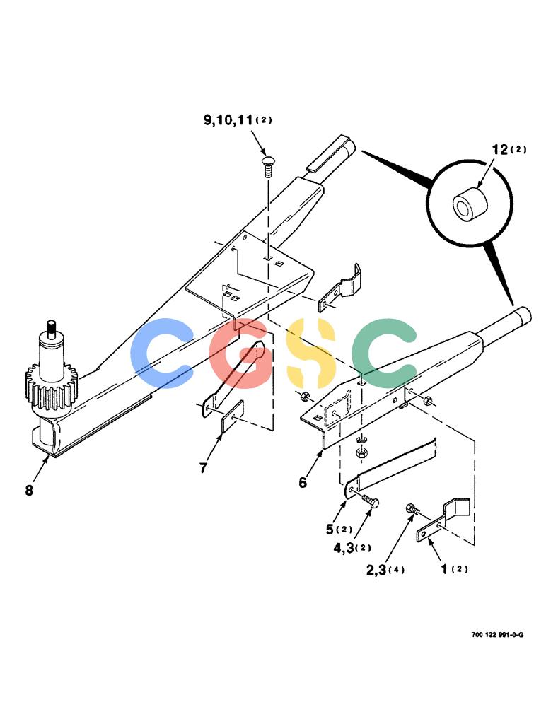 凯斯零件查询(8465) - CASE IH AUTO ROUND BALER (1/91-12/97) (6-08) - DUAL TWINE ARM ASSEMBLY Case Agriculture