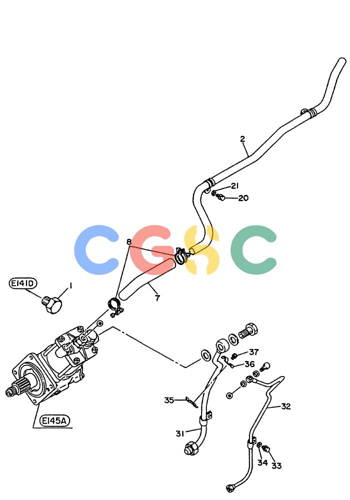 神钢零件查询(PE6T04) - NISSAN DIESEL ENGINE - LK900 & LK700A W/TURBO (1/03-12/06) (03-010[03]) - COMPRESSOR-AIR, (FITTING PARTS) (INLET HOSE) Kobelco