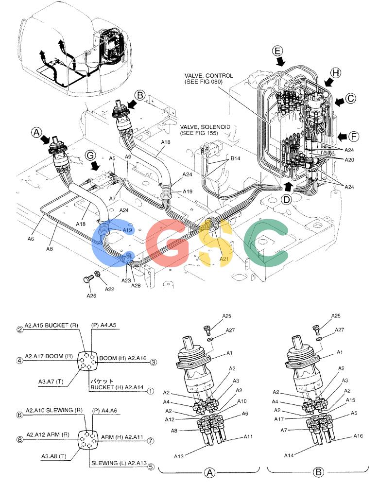 纽荷兰零件查询(EH80) - MIDI CRAWLER EXCAVATOR ASN LF04-02000 (N4TA18001 thru N4TA18010, ASN N5TA18011 -) (NA) (1/ (143) - CONTROL LINES, REMOTE (WITHOUT NIBBLER AND BREAKER) (MULTI) New Holland Constructuion
