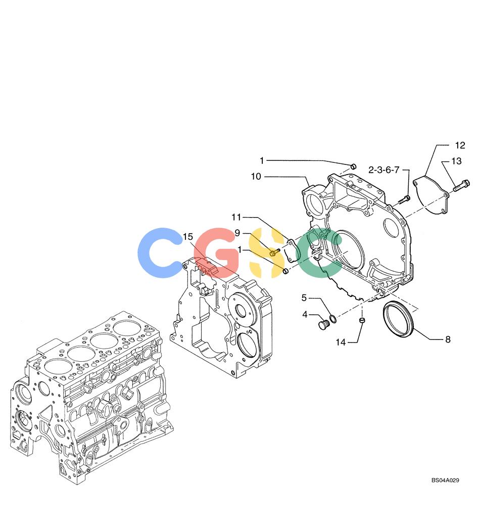 纽荷兰零件查询(DC75) - CRAWLER DOZER (8/04-) (02-15) - FLYWHEEL HOUSING New Holland Constructuion