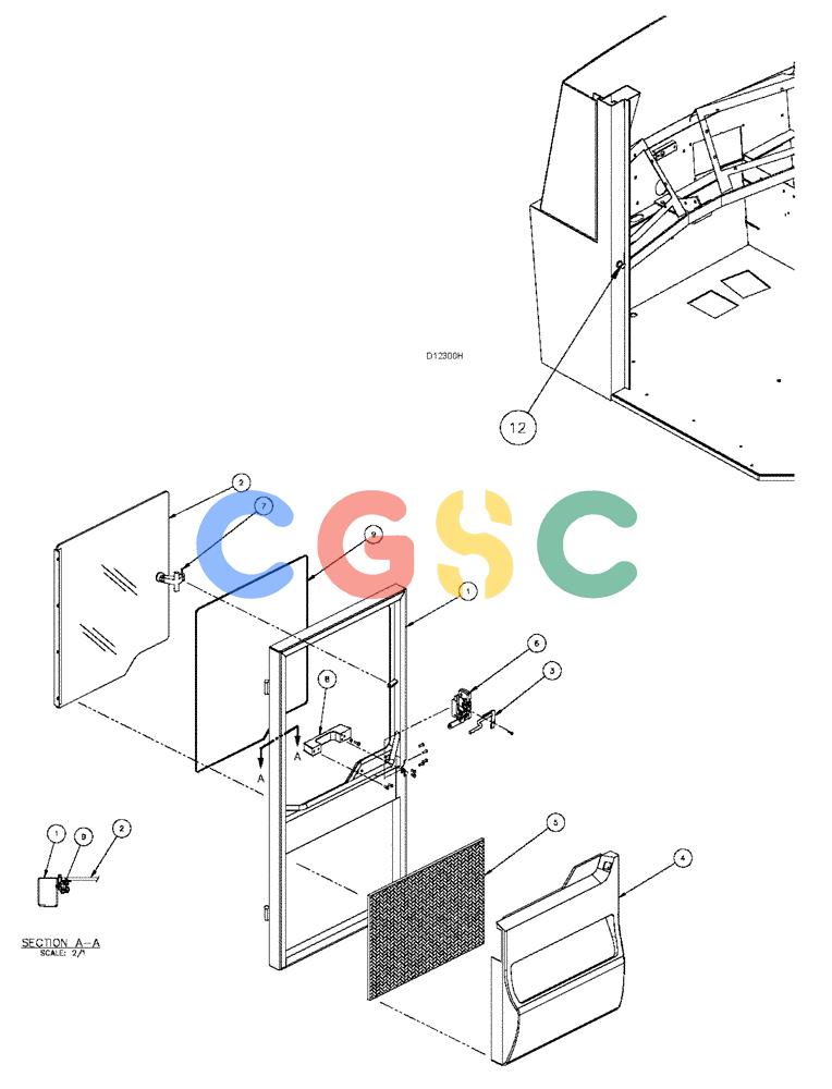 凯斯零件查询(FLX3330B) - FLOATER (12/99-9/02) (01-016[02]) - DOOR ASSEMBLY Case Agriculture
