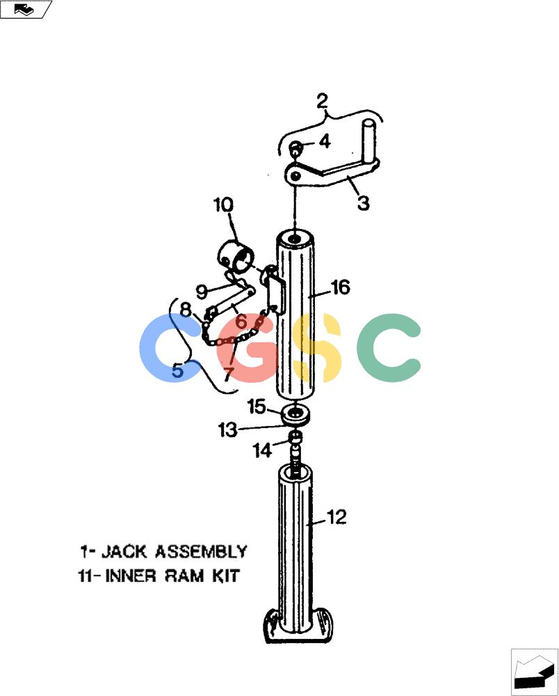 凯斯零件查询(4100 II) - DMI APPLICATOR - 1990 (1/90-12/95) (39.110.02) - JACK ASSEMBLY Case Agriculture