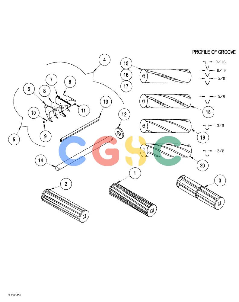 凯斯零件查询(AFS) - CONCORD AIR SYSTEMS (1/00-12/00) (02-32) - METERING ROLL ASSEMBLIES Case Agriculture