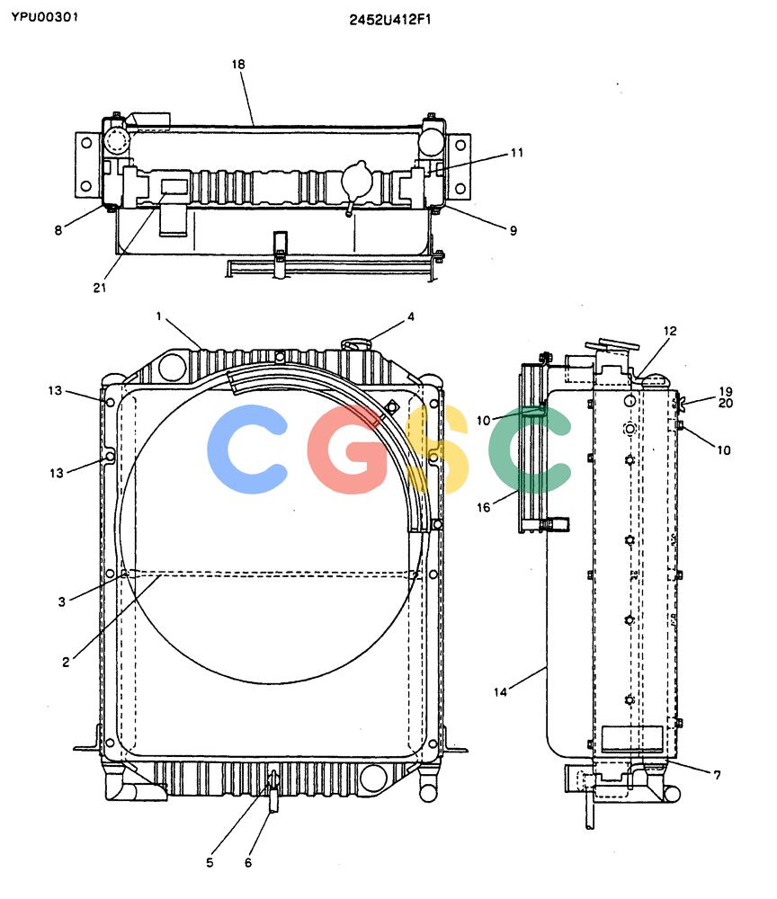 神钢零件查询(MD140C) - EXCAVATOR BTW YPU0301 - YPU0500 (1/80-12/06) (05-005) - RADIATOR ASSY Kobelco